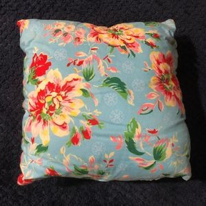 Handmade floral throw pillow